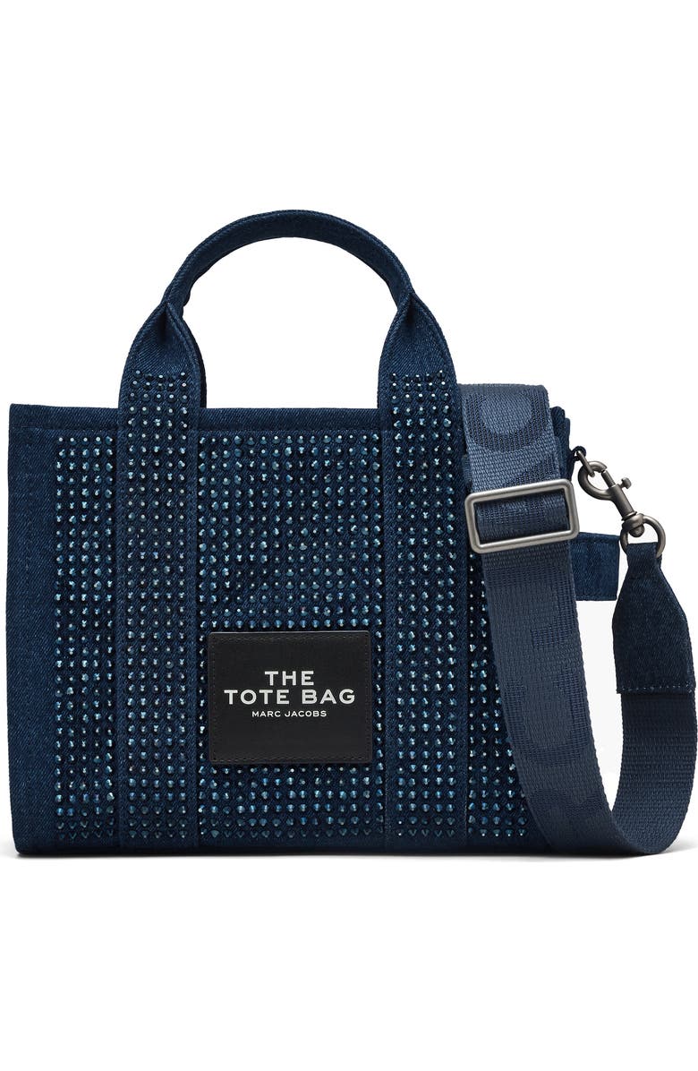 Marc Jacobs The Crystal Denim Small Tote Bag, Main, color,