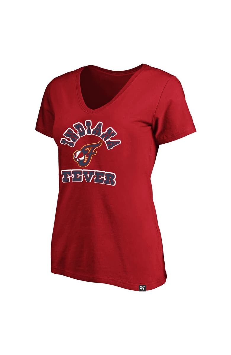 '47 Women's Profile x 47 Red Indiana Fever Logo Lockup Plus Size T-Shirt, Alternate, color, Red