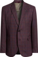 Johnston & Murphy Townsend Windowpane Plaid Wool Sport Coat