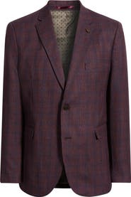 Johnston & Murphy Townsend Windowpane Plaid Wool Sport Coat