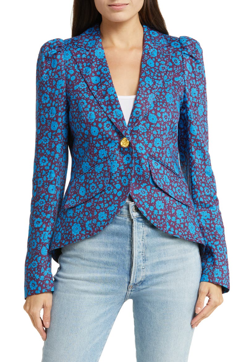 Puff Sleeve One-Button Blazer, Main, color, LIBERTY FLORAL