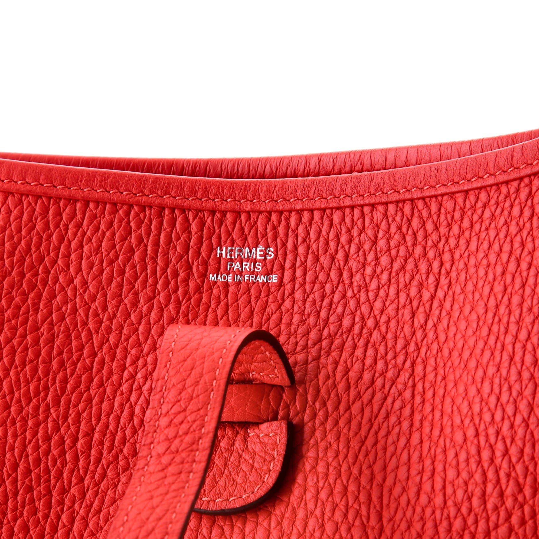 Pre-Owned Hermes Evelyne Bag Gen III Clemence PM, Alternate, color, Rouge Pivoine