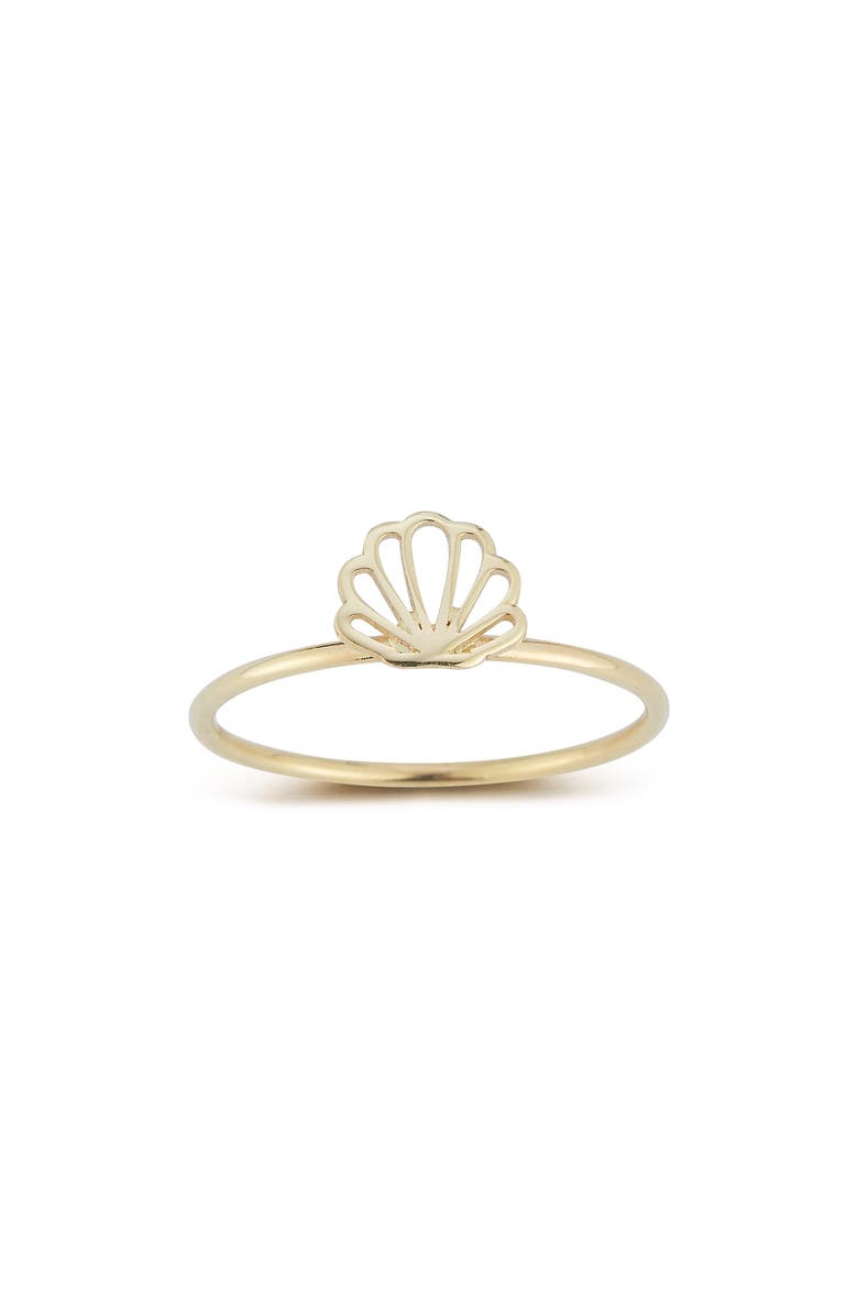 Ember Fine Jewelry Shell Ring, Alternate, color, Gold