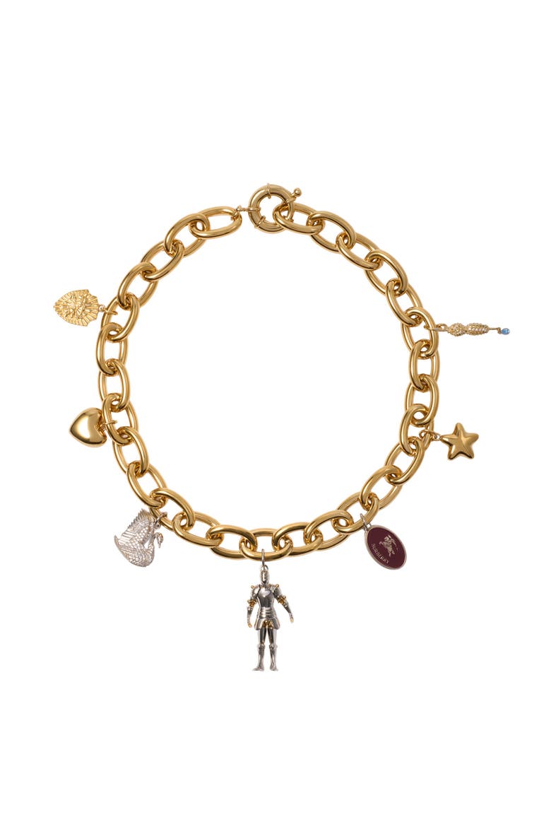 Charm Necklace, Main, color, Gold/multicolour