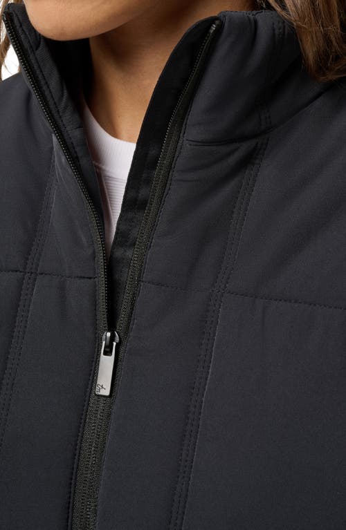 Travismathew Mont Blanc 3.0 Quilted Crop Puffer Jacket In Black