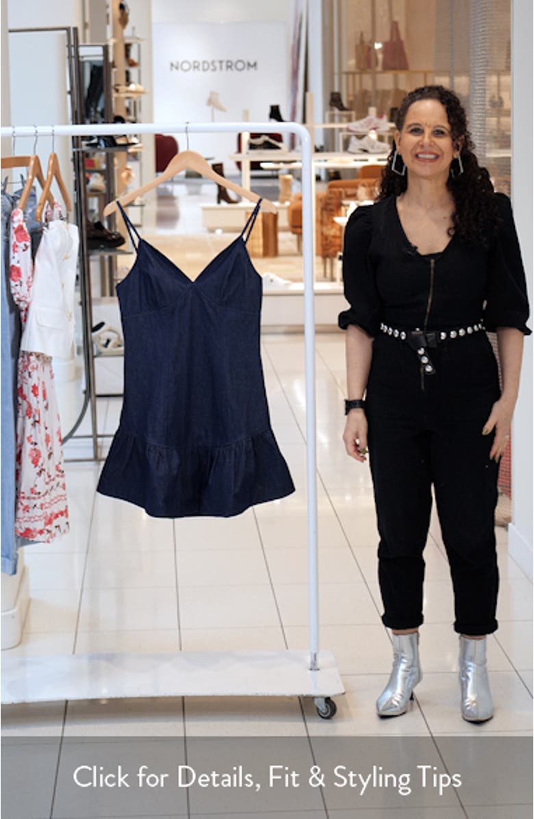Kyndal Denim Drop Waist Minidress, sales video thumbnail