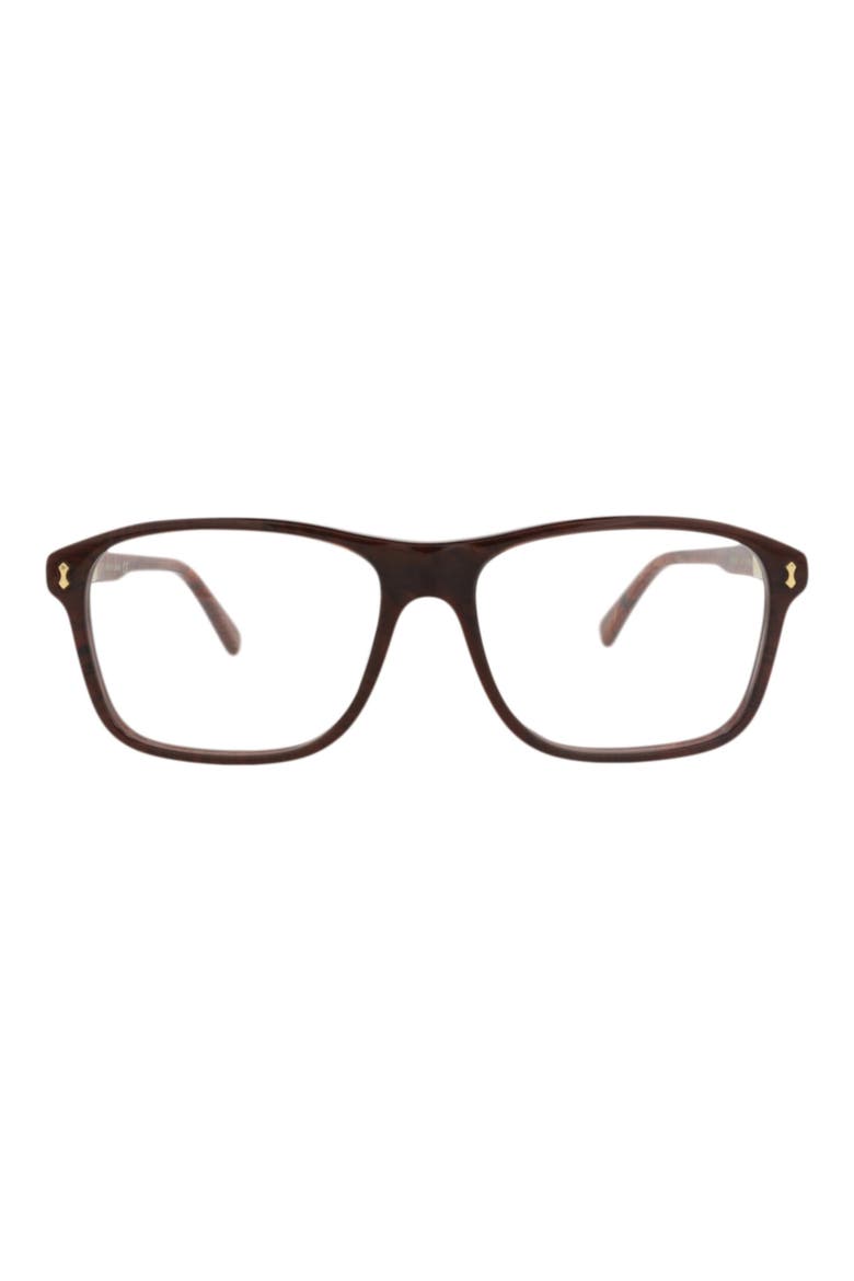 56mm Square Optical Glasses, Main, color, BROWN BROWN TRANSPARENT