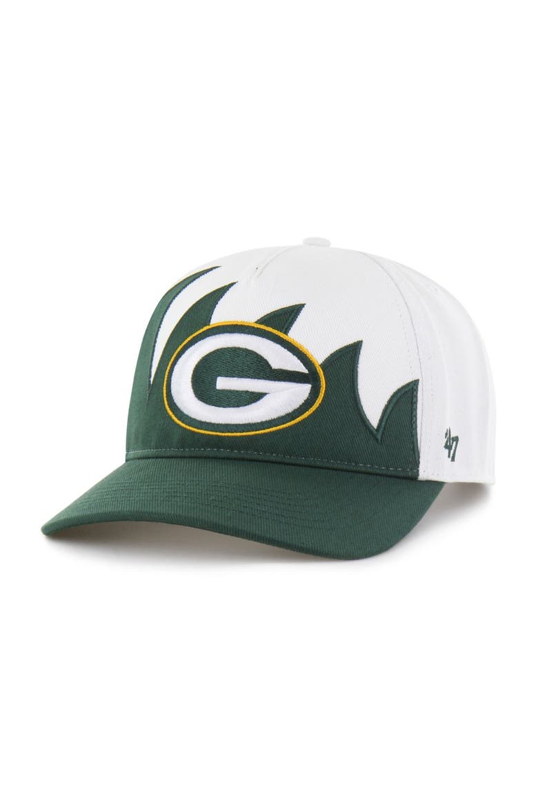 Men's '47 White Green Bay Packers Jagged Hitch Adjustable Hat, Main, color, White