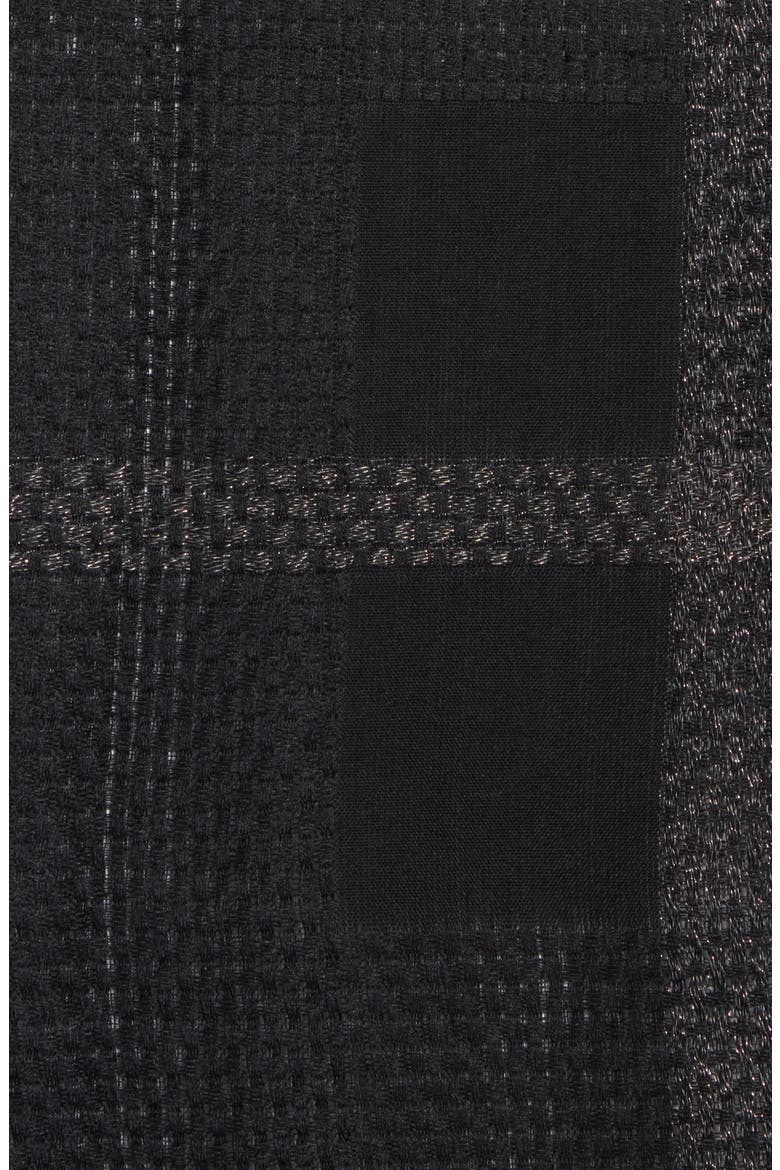 Basketweave Scarf, Alternate, color, BLACK