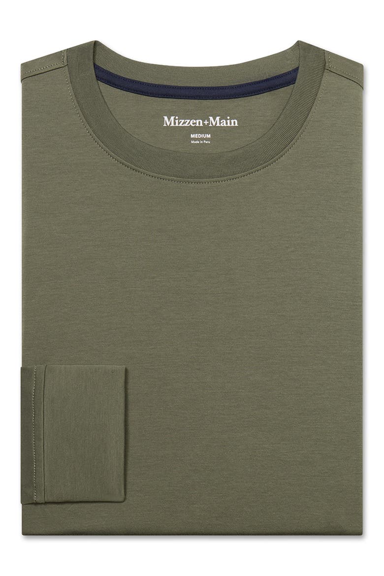 Palmer Trim Fit Pima Cotton T-Shirt, Alternate, color, OLIVE