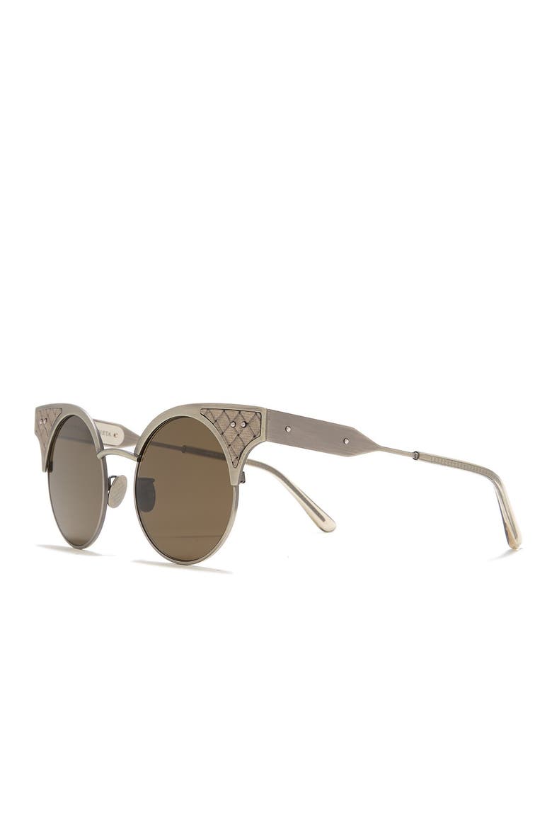 40mm Cat Eye Sunglasses, Main, color, SILVER SILVER BROWN