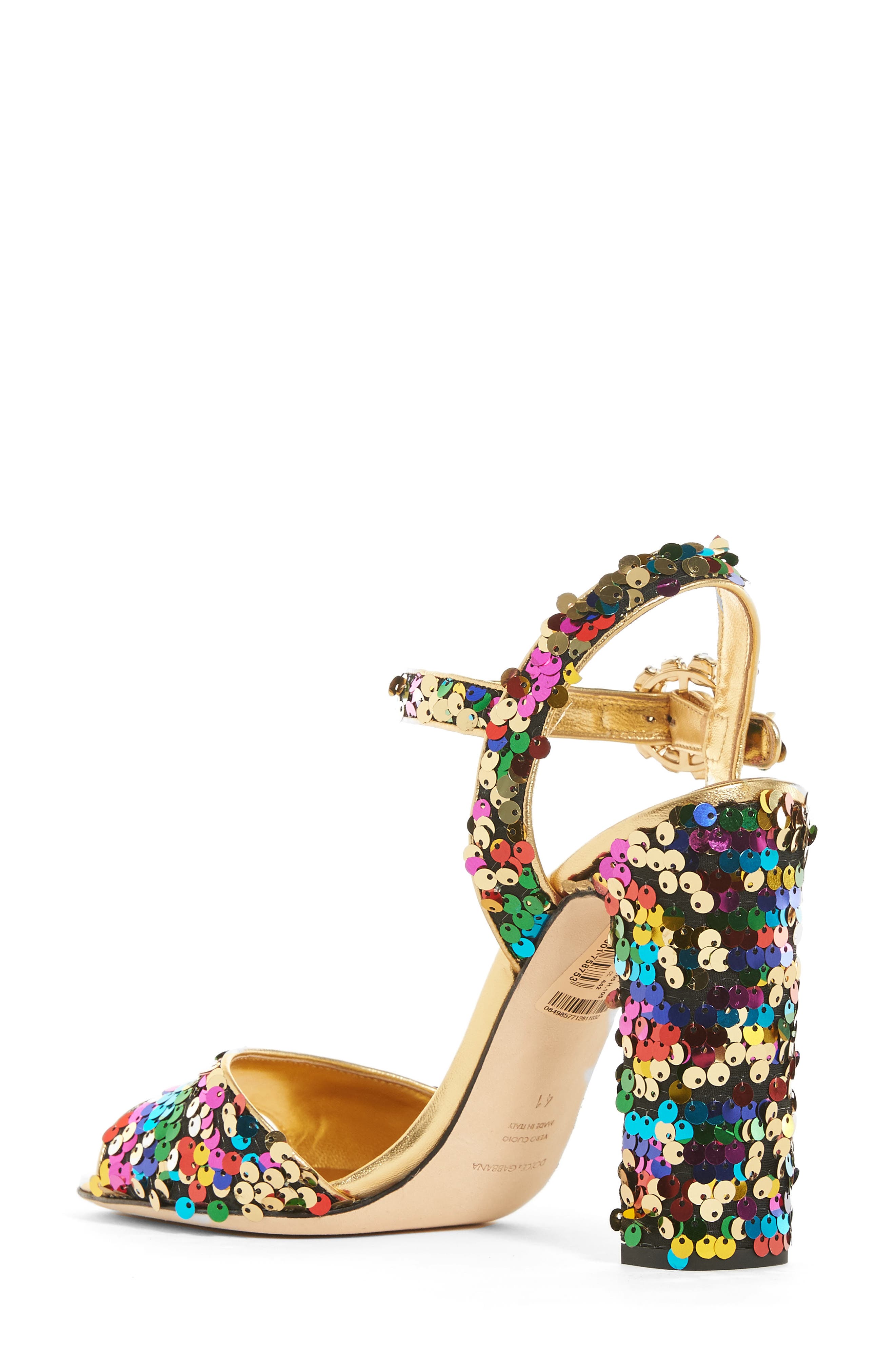 Dolce&Gabbana Sequin Sandal, Main, color, 
