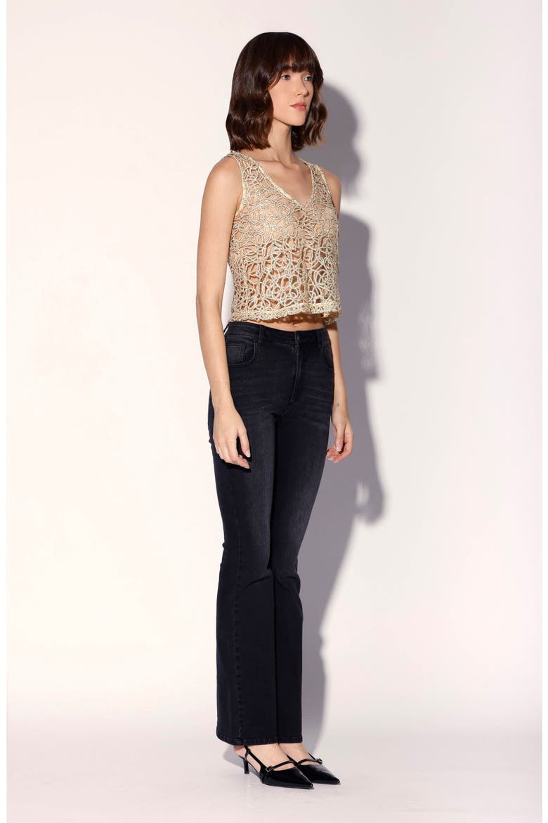 Macie Crop Top, Alternate, color, GOLD