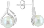 EFFY Freshwater Pearl & Diamond Stud Earrings - 0.04ct.