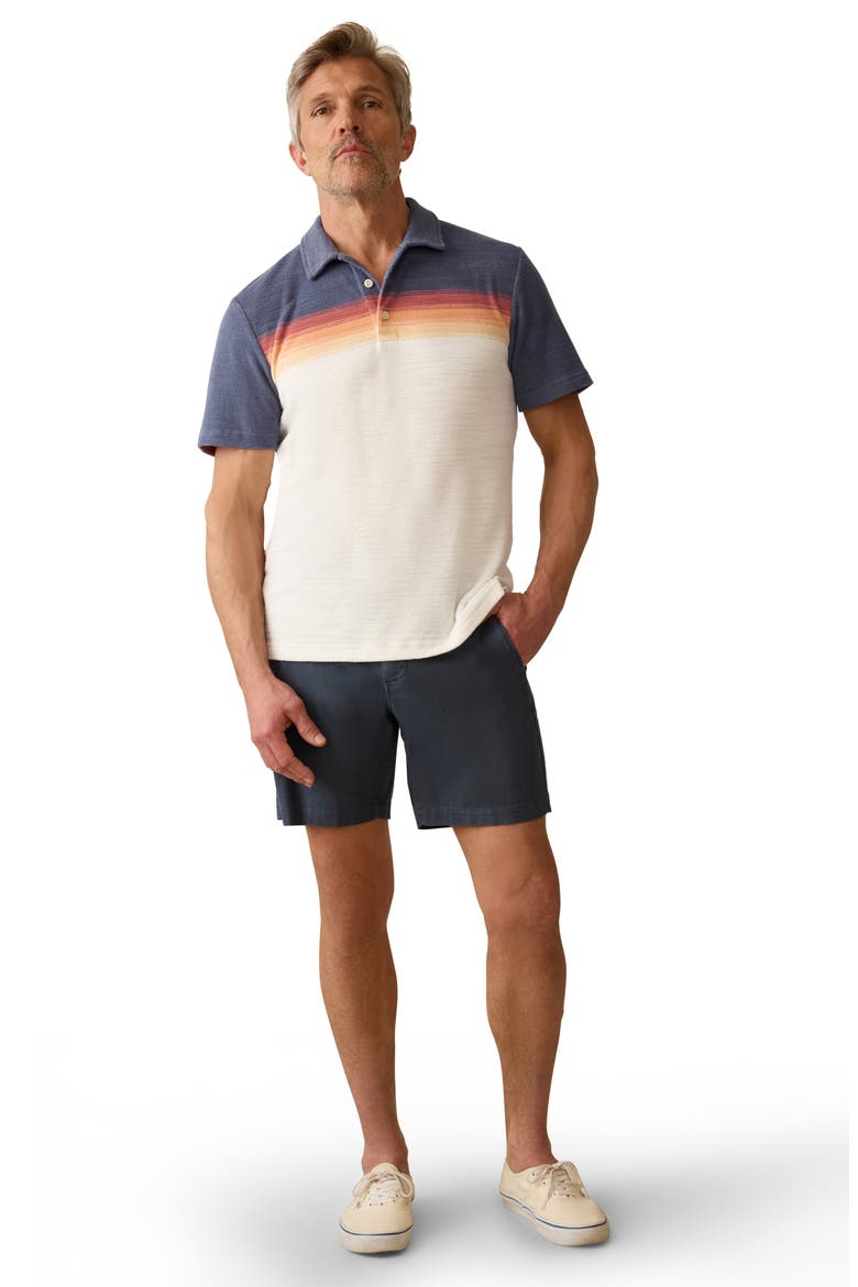 Cabana Surf Stripe Terry Cloth Polo, Alternate, color, TWILIGHT SHORE OMBRE