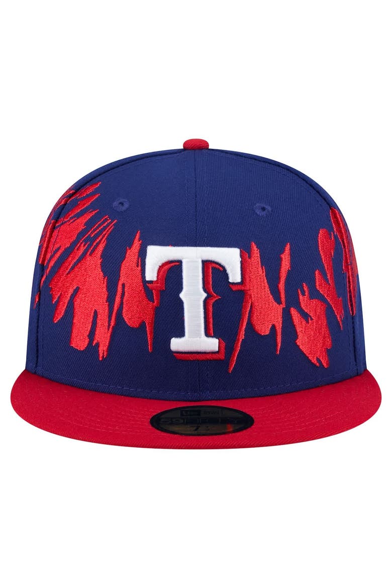 Men's New Era Royal/Red Texas Rangers Retro Pattern 59FIFTY Fitted Hat, Alternate, color, Royal