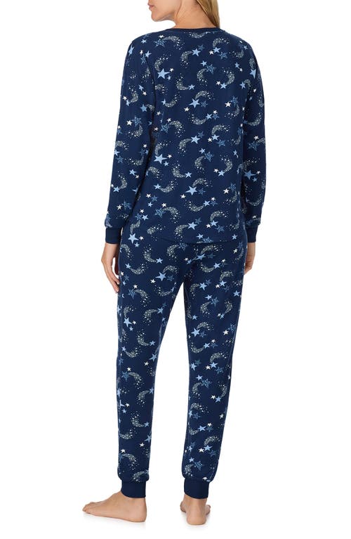 Kate Spade New York Print Henley Pajamas In Blue