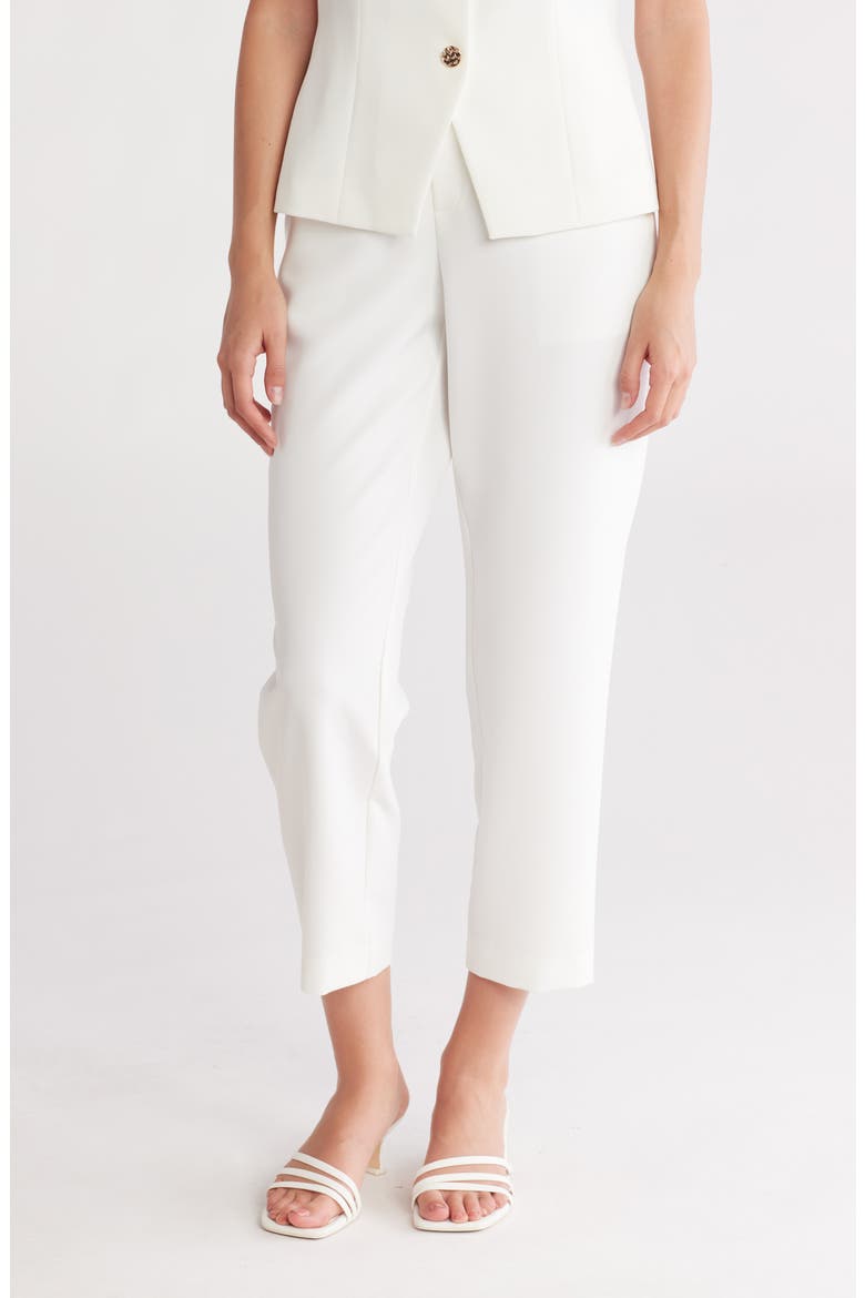 Effortless Crop Straight Leg Pants, Main, color, OFF WHITE