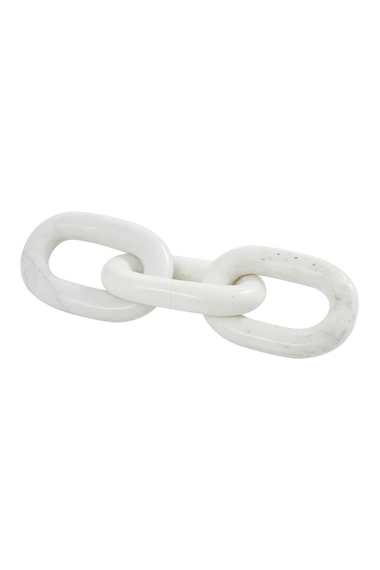 Marble Chain Sculpture, Main, color, WHITE