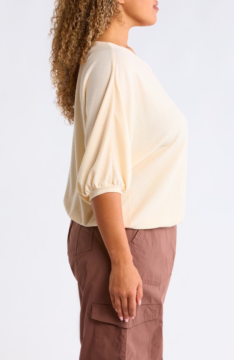 Wit & Wisdom Elbow Sleeve Blouson Top, Alternate, color, Ecru