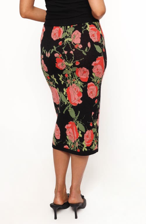 Petal And Pup Petal & Pup Reeva Floral Knit Pencil Skirt In Multi