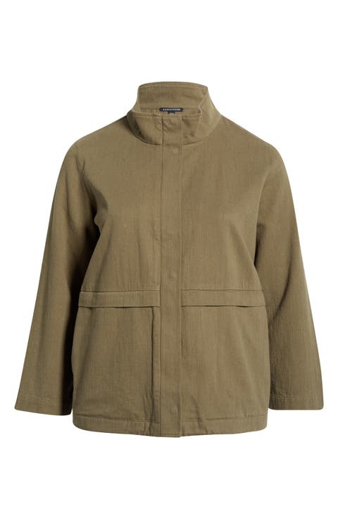 Zip-Up Organic Cotton & Organic Linen Jacket