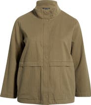 Eileen Fisher Zip-Up Organic Cotton & Organic Linen Jacket