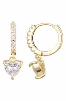 Adornia Heart Shape CZ Drop Earrings