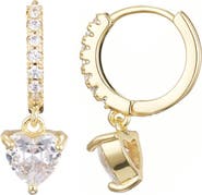 Adornia Heart Shape CZ Drop Earrings