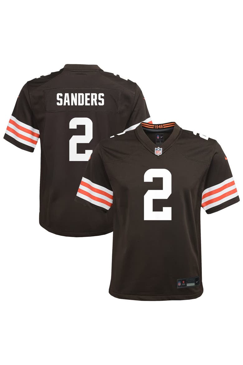 Youth Nike Shedeur Sanders Brown Cleveland Browns Game Jersey, Main, color, Brown