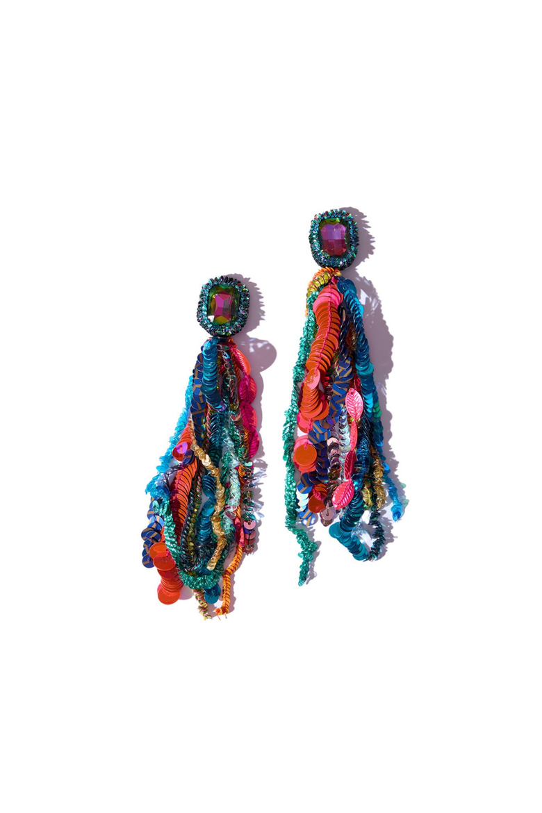 Confetti Cascade Earrings, Main, color, Multi