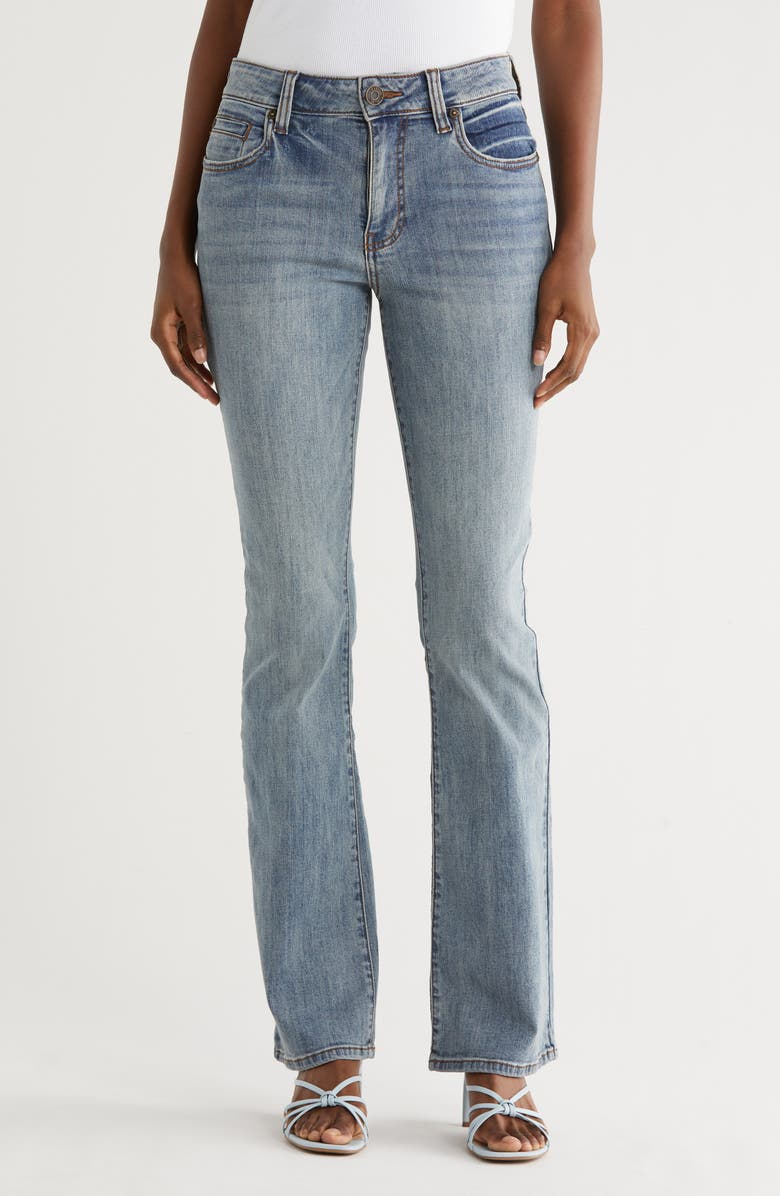 KUT from the Kloth Nicole Low Rise Bootcut Jeans, Main, color, Poplar Clean
