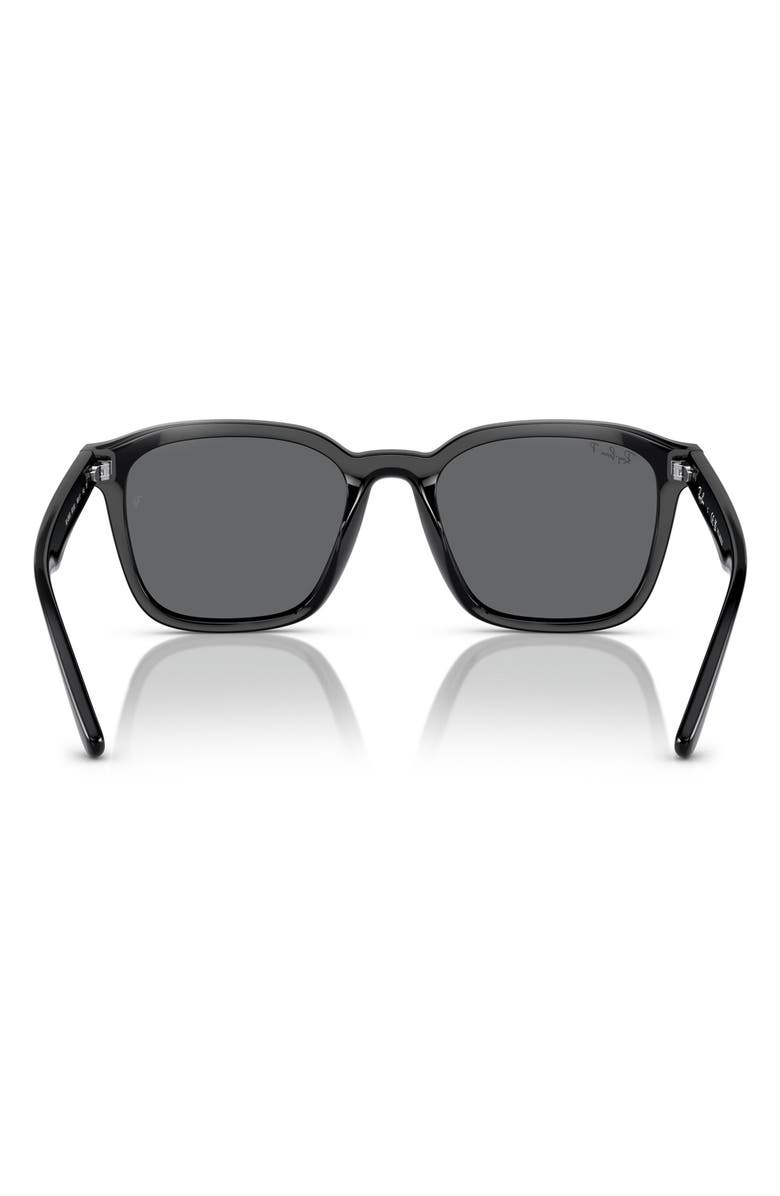 Ray-Ban 66mm Polarized Oversize Square Sunglasses, Alternate, color, Black / Dark Grey Polar