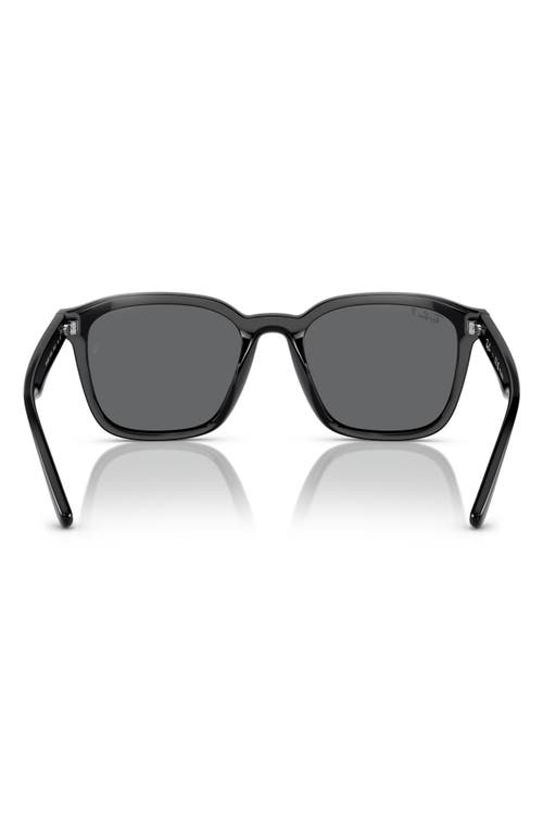 Ray Ban Ray-ban 66mm Polarized Oversize Square Sunglasses In Black