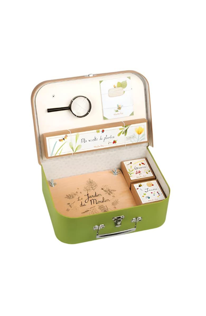 Moulin Roty Suitcase The Botanist Recreational Activity, Main, color, Green