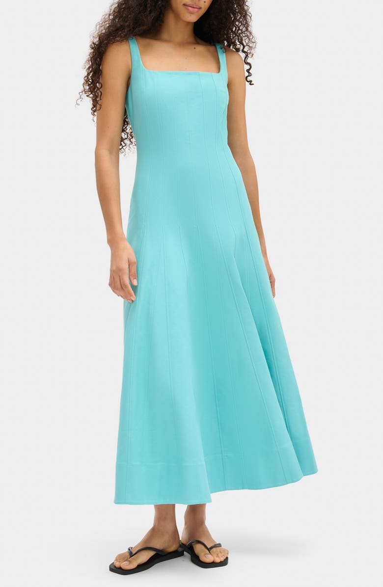 ALIGNE Fernanda Godet Pleat Sundress, Main, color, Blue