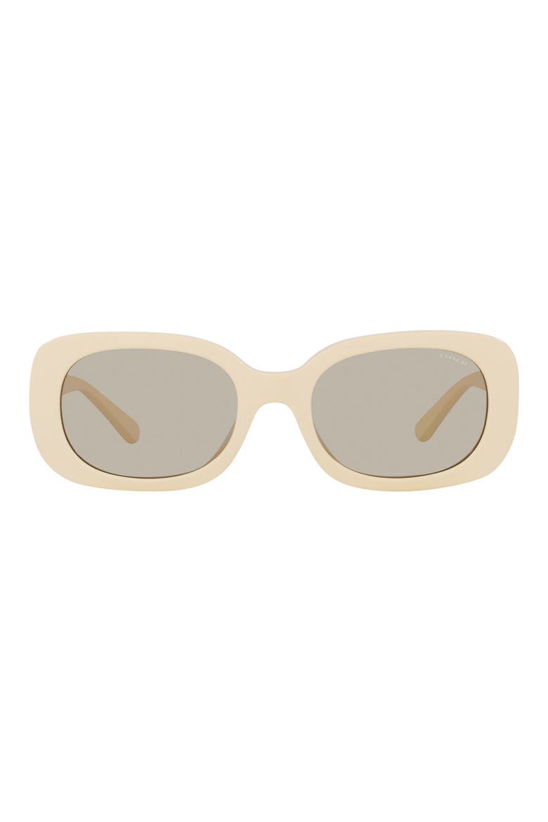 54mm Oval Sunglasses, Main, color, IVORY/GREY