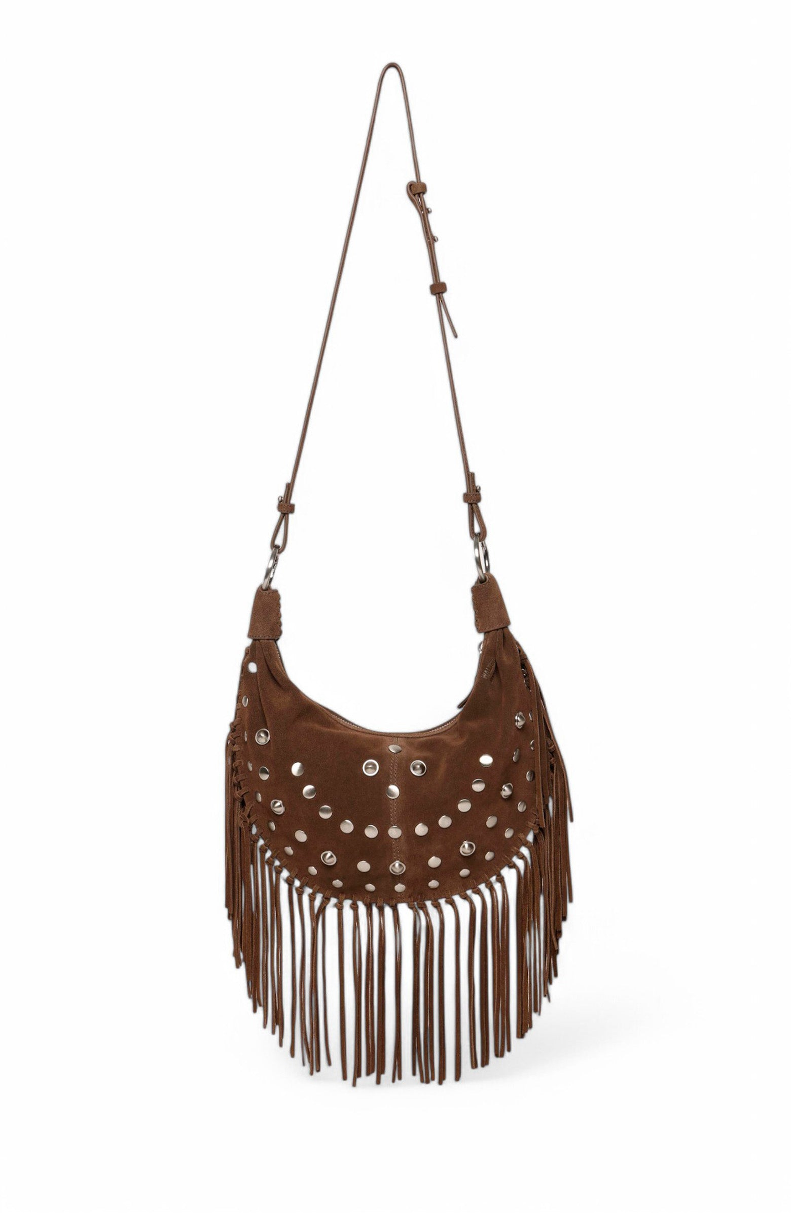 Walter Baker Willow Fringe Mini Hobo Handbag, Main, color, 