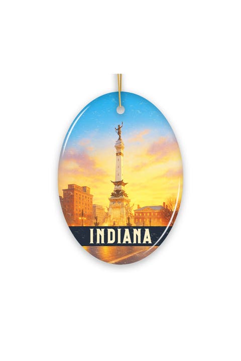 Indiana Soldiers And Sailors Monument Sunset Ornament