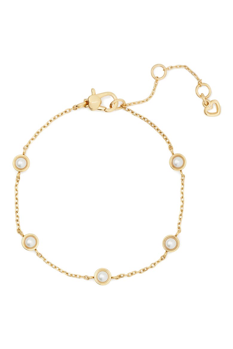 cubic zirconia station bracelet, Main, color, WHITE GOLD.