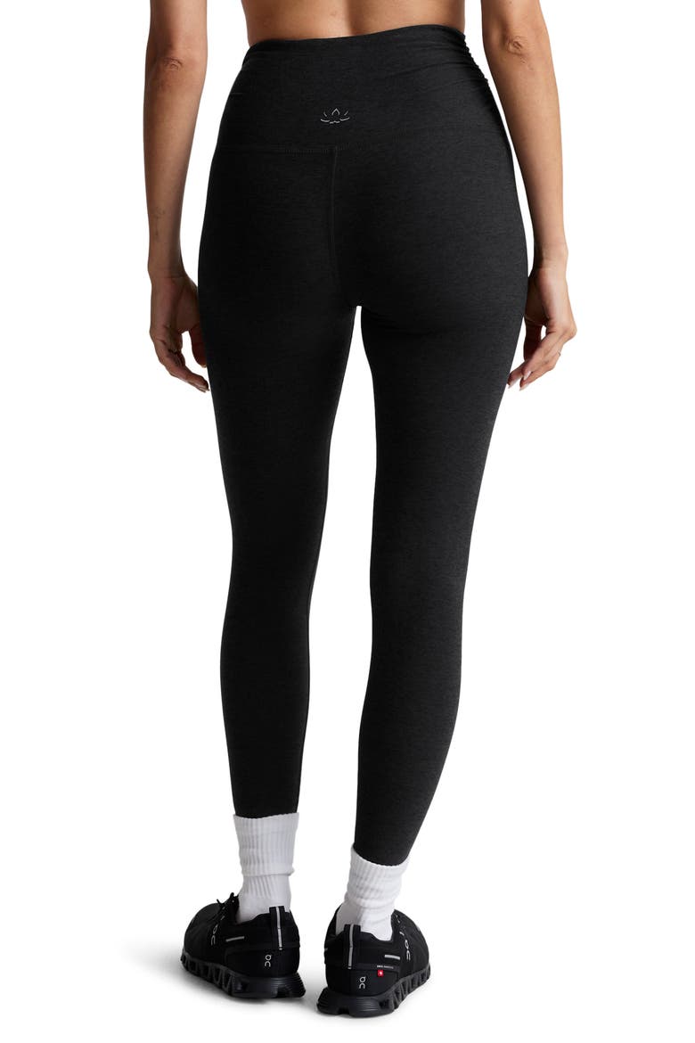Space Dye Shirred Leggings, Alternate, color, DARKEST NIGHT