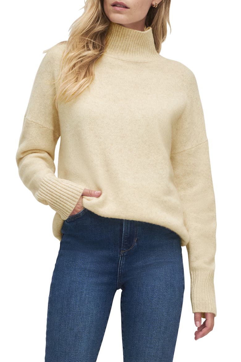 The Maddie Turtleneck Cashmere Sweater, Main, color, OATMEAL