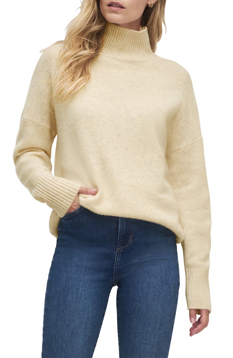 Favorite Daughter The Maddie Turtleneck Cashmere Sweater, Main, color, Oatmeal