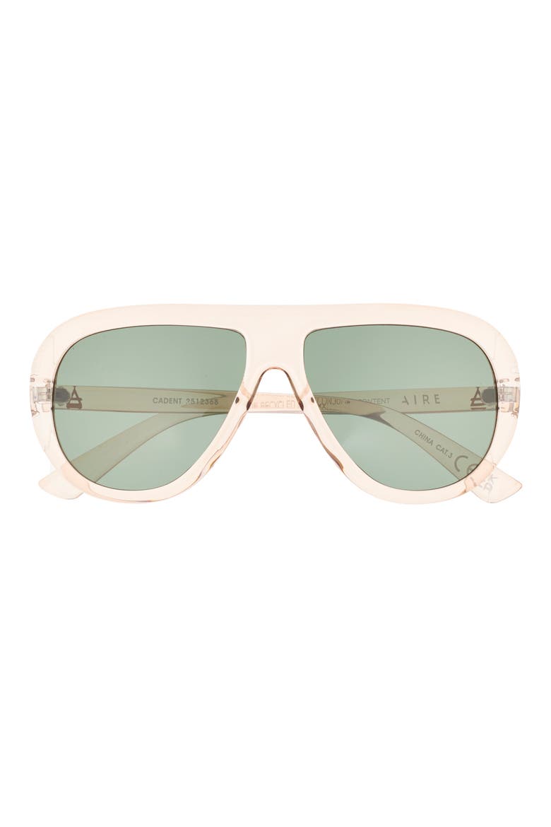Cadent 54mm Aviator Sunglasses, Main, color, STONE / GREEN MONO
