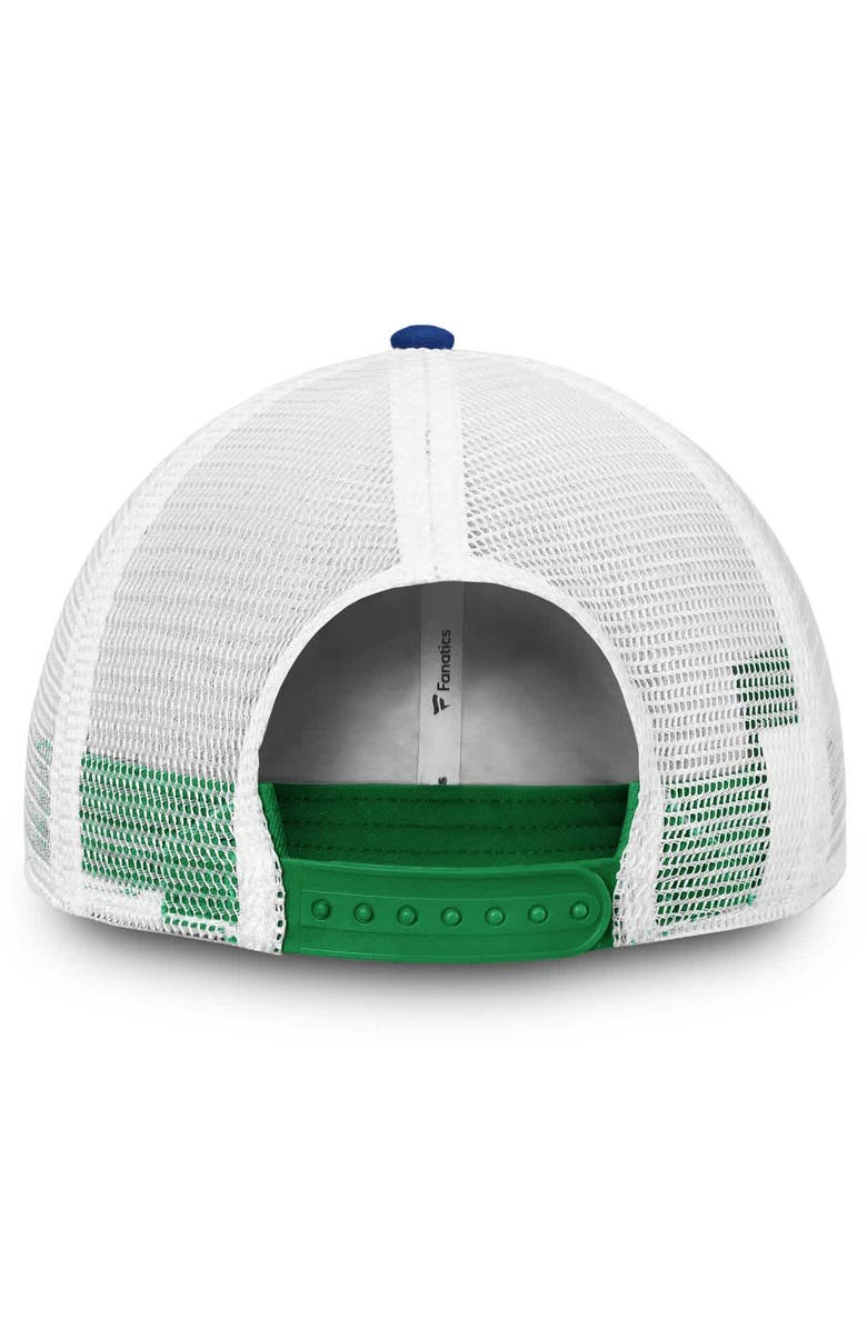 FANATICS Women's Fanatics Vancouver Canucks Blue/White Iconic Lockup Adjustable Trucker Hat, Alternate, color, Blue