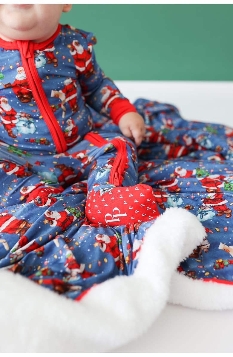 Posh Peanut Santa Clause Plush Reversible Patoo Blanket, Alternate, color,