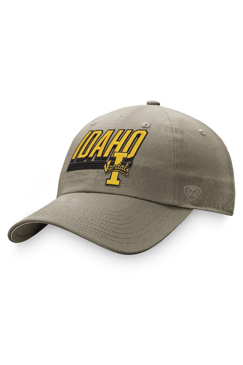 Men's Top of the World Khaki Idaho Vandals Slice Adjustable Hat, Main, color, Khaki