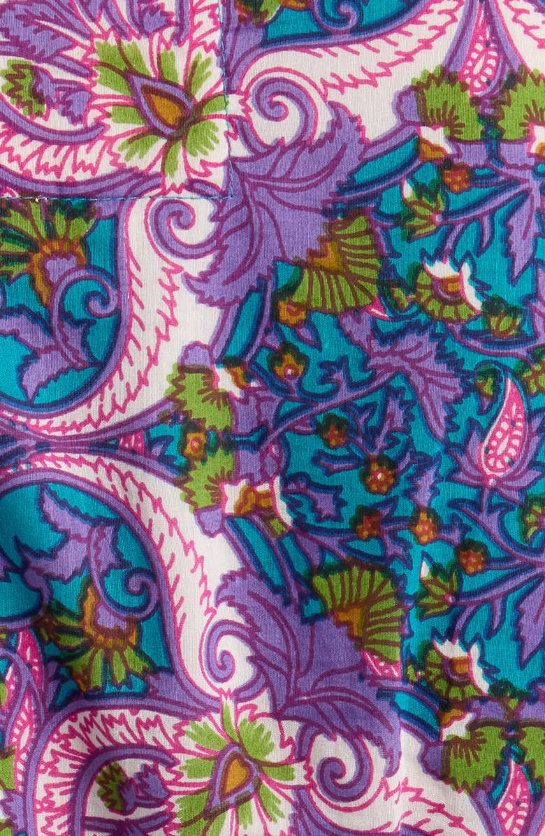 ALICIA BELL Clover Cotton & Silk Voile Cover-Up Minidress, Alternate, color, Purple