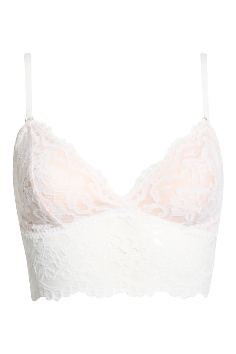 Lace Longline Bralette, Alternate, color, WHITE