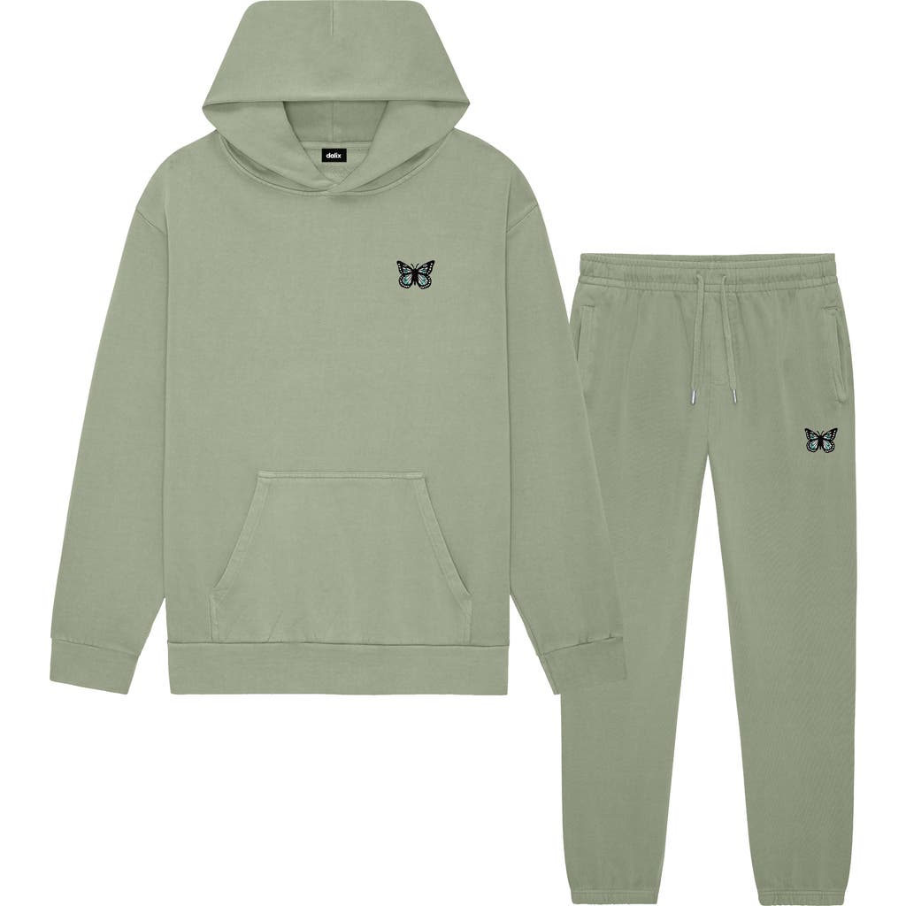 Dalix Butterfly Midweight Fleece Relaxed Sweatsuit